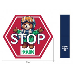 STOP-figur, polstret, Mål: 55x47cm, 5x10cm