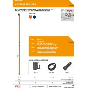 ECO staur BLÅ, polycarbonat 165 cm og 25 mm
