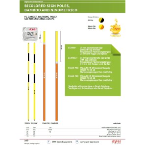 Markeringsstaur gul/sort 35 mm