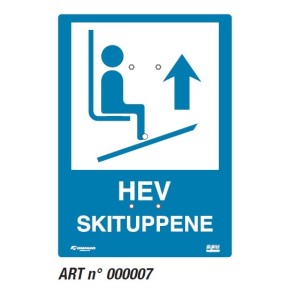 Mykt skilt 50*70. Hev skitupper