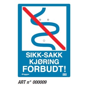 Mykt skilt 50*70. Sikk-sakk